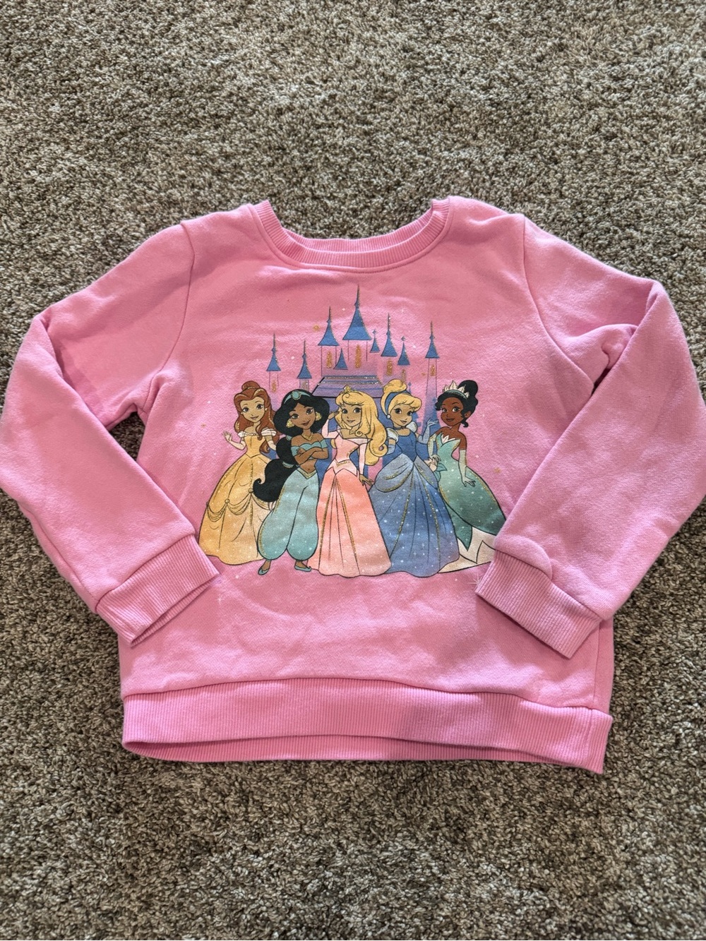 Disney Girls' Pink Disney Princess Graphic Sweatshirt